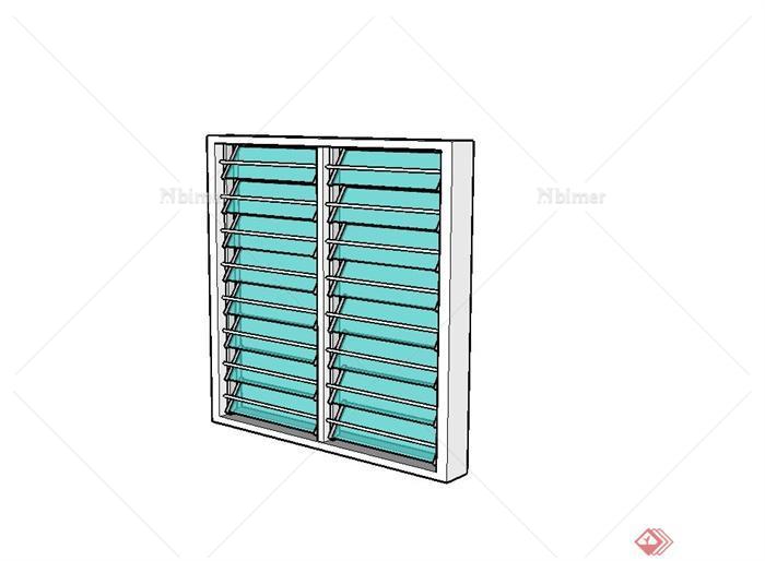 百叶窗窗子设计su模型