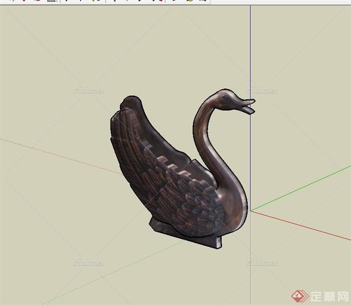 现代风格景观动物小品设计SU模型[原创]