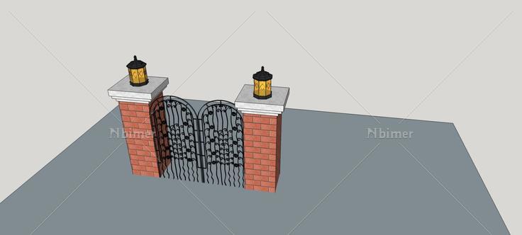 庭院大门(77302)su模型下载
