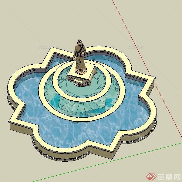 景观喷泉水景设计方案SU模型7