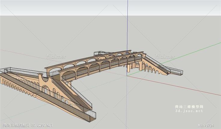 新古典的行人天桥SU模型