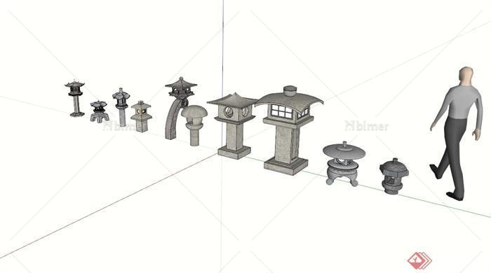 十种日本灯塔设计su模型[原创]