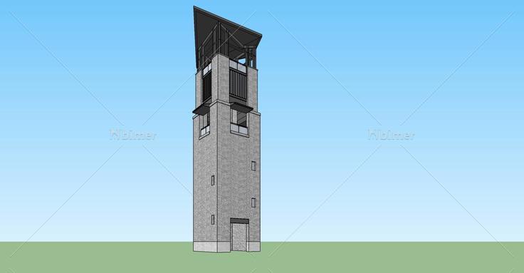 中式风格瞭望台(73449)su模型下载