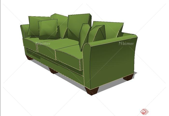 现代风格详细精致沙发设计SU模型[原创]