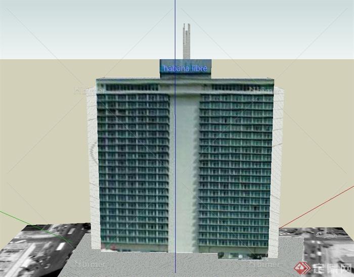 某高层条形行政办公建筑设计SU模型