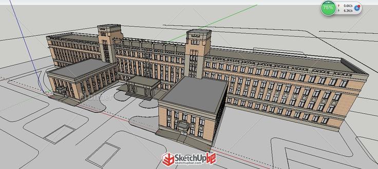 杨廷宝——南京中央医院Sketchup模型