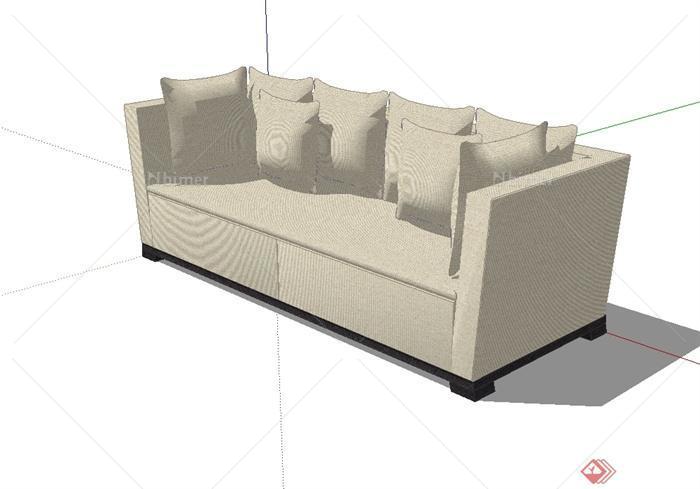 现代风格住宅空间室内详细沙发设计SU模型[原创]