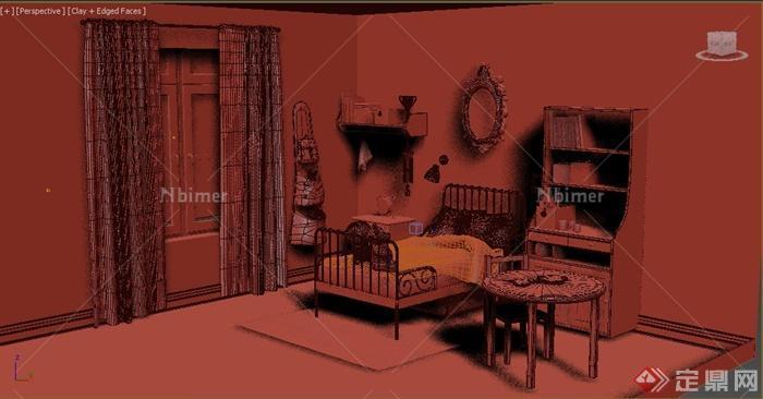 某现代儿童卧室空间装修设计3DMAX模型