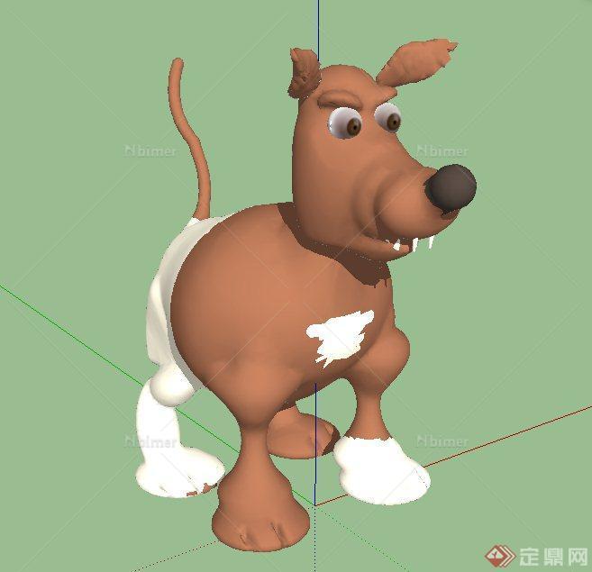 3D动漫狗素材设计SU模型