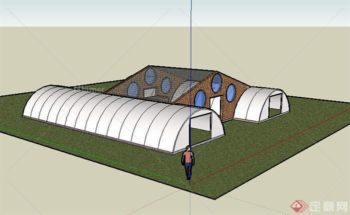 某农业大棚建筑SU模型素材