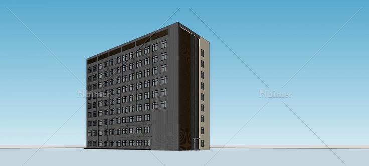 现代小高层办公楼(79399)su模型下载