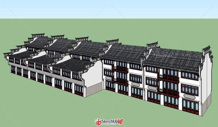 自己找的11个徽派建筑模型