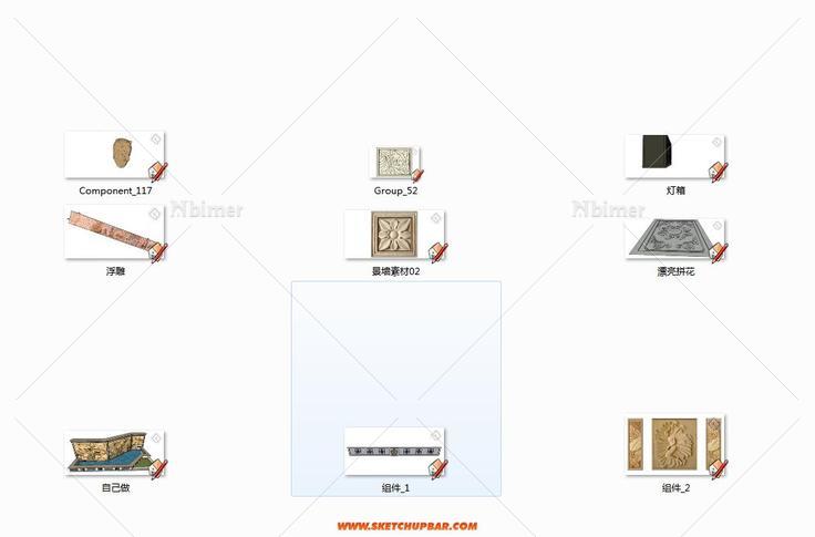 浮雕模型素材草图