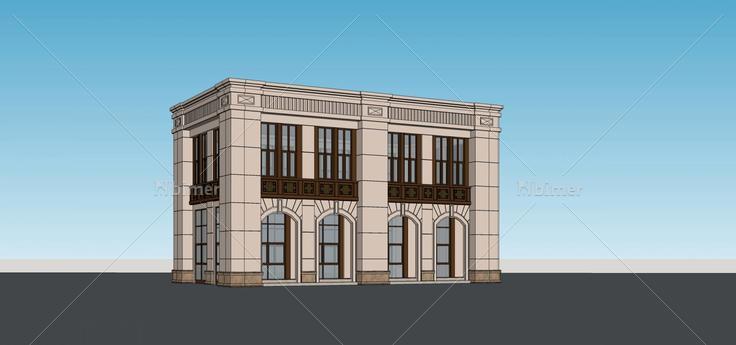 法式小商业楼(69388)su模型下载