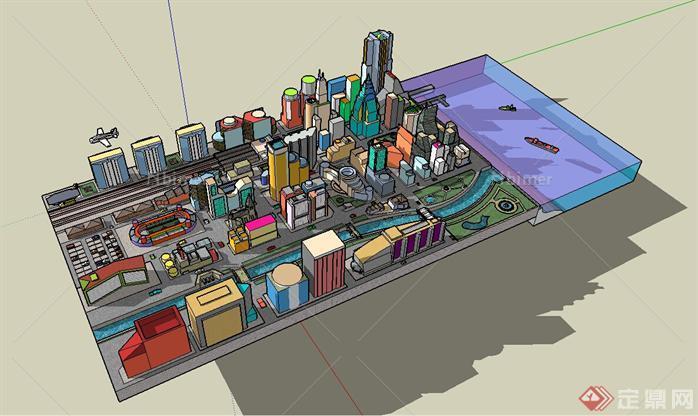 某现代城市规划设计方案SU模型2