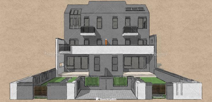 万科—荷兰风格建筑设计方案带SketchUp模型下载