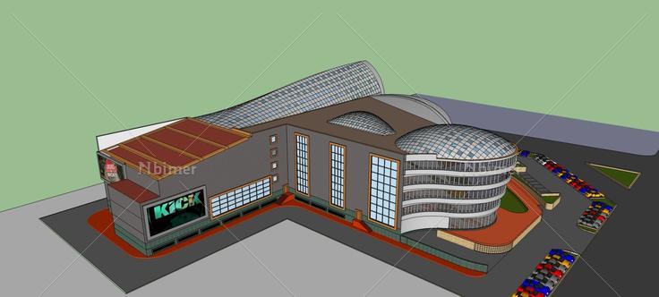 现代多层商厦(79595)su模型下载