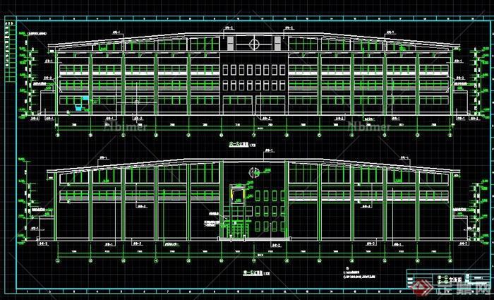 现代某多层体育馆建筑设计CAD施工图