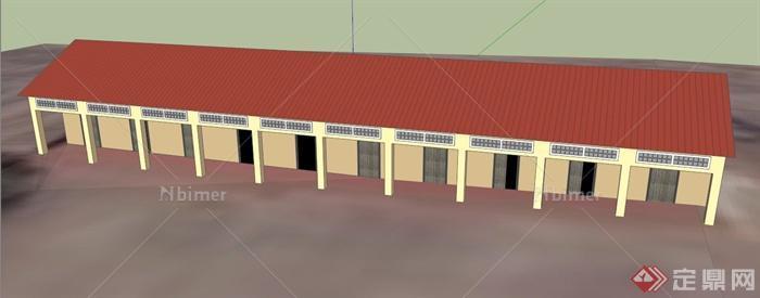 学校宿舍建筑设计SU模型