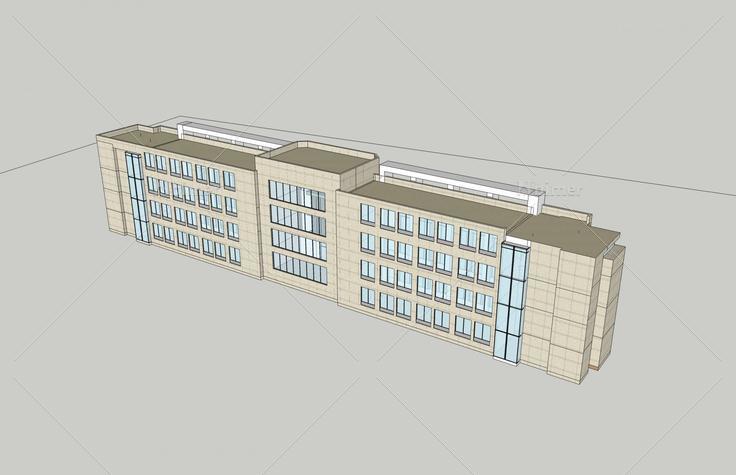 现代多层办公楼(44412)su模型下载