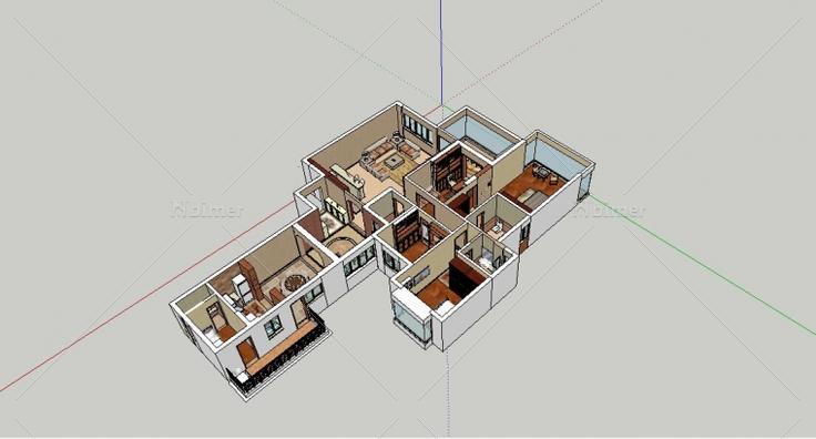 很好的室内设计SketchUp模型下载分享