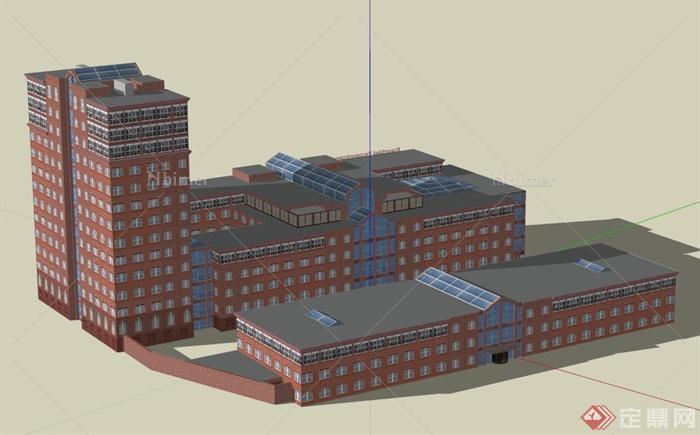 公司办公建筑设计SU模型