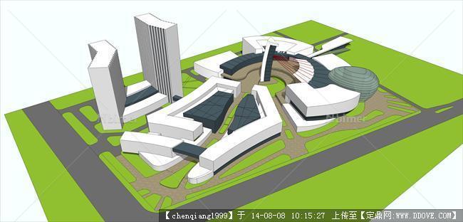 某艺术中心建筑规划设计su模型