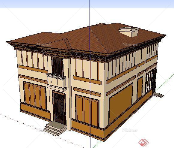 某新古典风格民居建筑设计su模型
