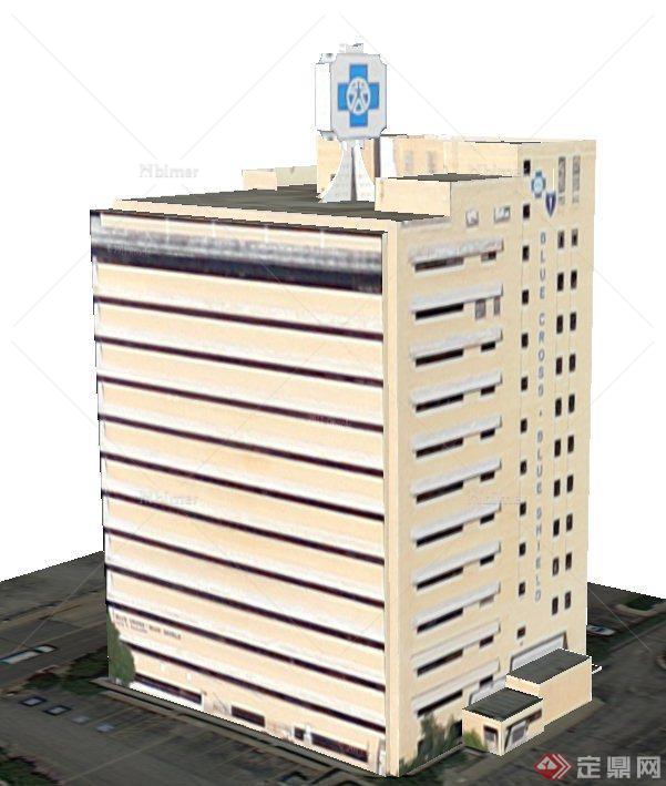 现代某高层医院楼建筑设计SU模型