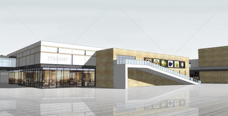一个商场的建筑设计方案多图表现欣赏带SketchUp