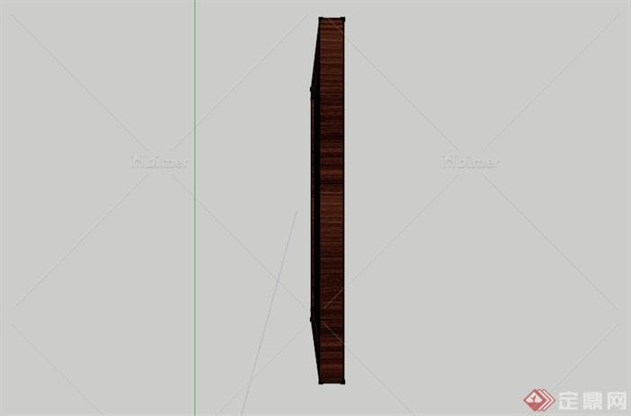 现代中式木制镂空隔断设计SU模型[原创]