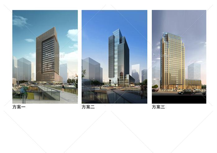 烟台某现代办公楼建筑设计方案（含su模型，CAD平