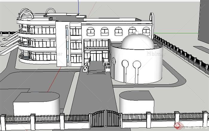 幼儿园学校建筑设计SU模型