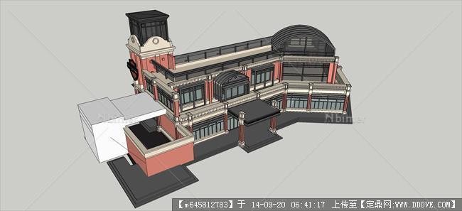 Sketch Up 精品模型----英式会所建筑设计方案模