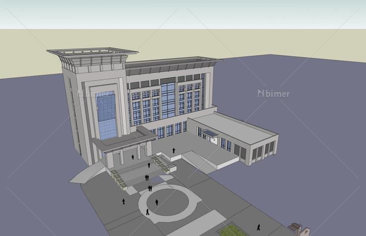 煤矿办公楼(48323)su模型下载