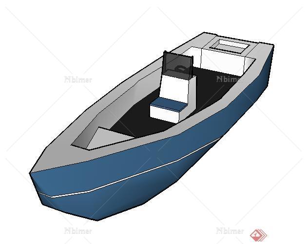 设计素材之交通工具 小船设计方案SU模型素材2