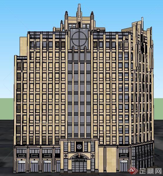 某现代风格卫生局办公大楼综合建筑设计su模型