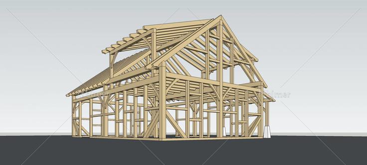 小屋框架(80097)su模型下载