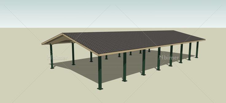 停车棚(45803)su模型下载