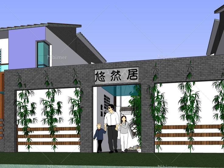 中式合院，新中式风格，2层