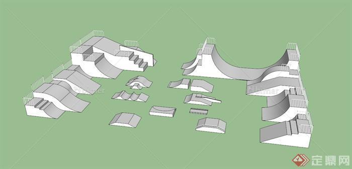 极限运动比赛场地的SU模型素材