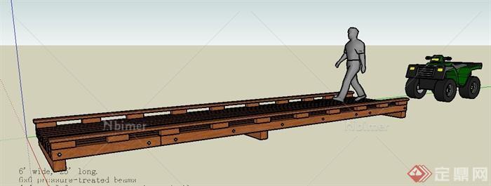 景观木板桥su模型[原创]