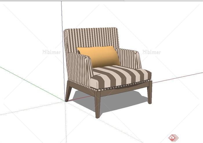 某现代风格室内沙发椅设计su模型