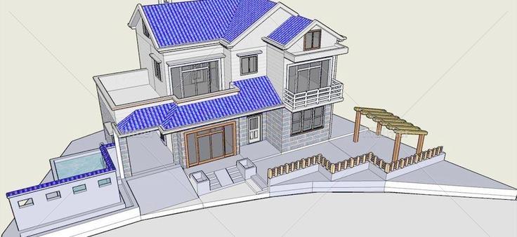 农村别墅修改版SU模型