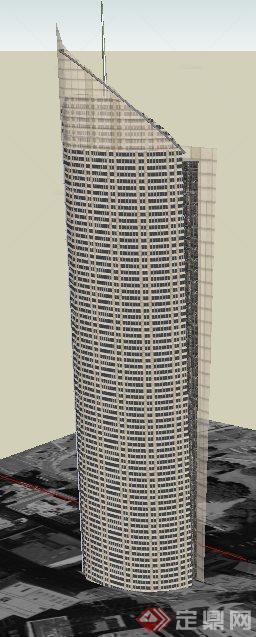 某栋超高层建筑设计SU模型