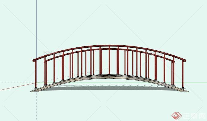 景观拱形园桥模型素材[原创]