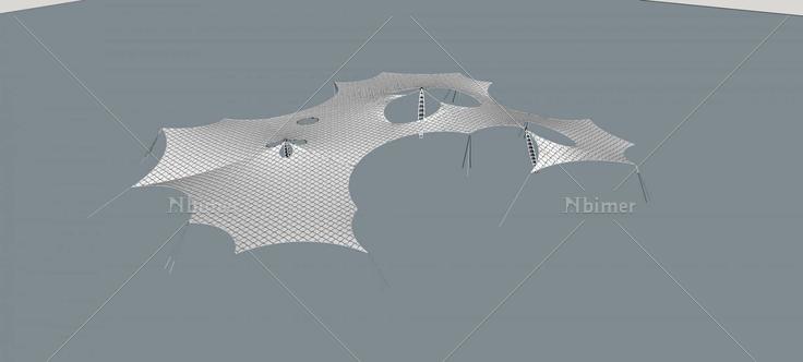 张拉膜(75406)su模型下载
