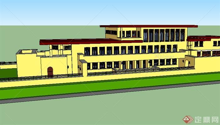 某多层特色办公建筑楼设计SU模型