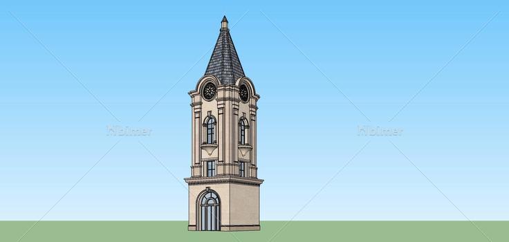 法式风格钟塔(82088)su模型下载