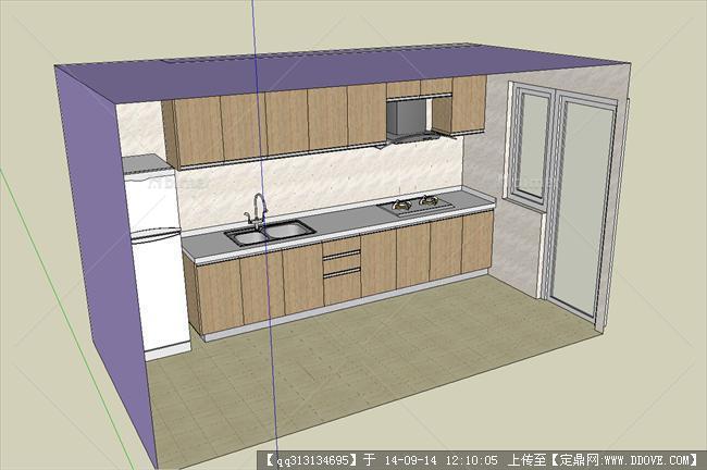 一套厨房橱柜设计SketchUp模型